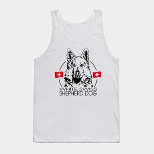 White Swiss Shepherd Dog Portrait Tank Top